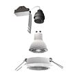 XANLITE - Lot de 5 spots LED encastrables blancs avec ampoules GU10 incluses, équivalent 50W, 345 lm, blanc neutre, 4000K, angle 36°, têtes orientables, classe énergétique A+, durée de vie 25000 h - vignette