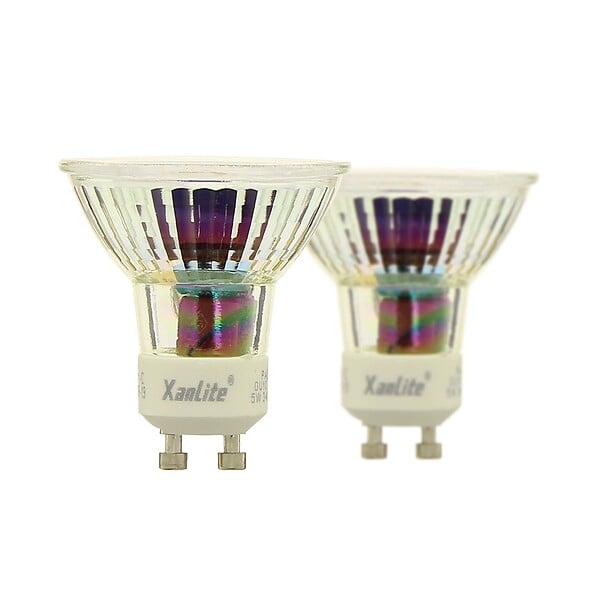 XANLITE - Lot de 2 spots LED GU10 - 5,5W - Blanc neutre 4000K - large