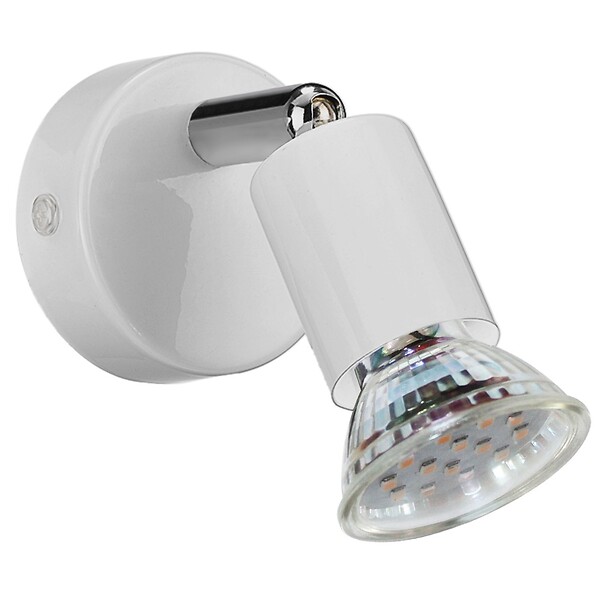 EGLO - Spot LED orientable acier blanc - 3W - GU10 - large