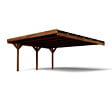 CERLAND - Carport bois Double Victor adossable - L.602xH.269xP.512cm - vignette