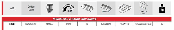 FEMI - Ponceuse à  bande inclinable 750W 120x1500mm 543B Femi - large