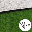 GT GARDEN - Bordure de jardin droite noire - 4,5 cm x 5 mètres avec 25 piquets d'ancrage - vignette