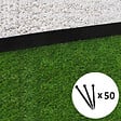GT GARDEN - Bordure de jardin droite noire - 7,8 cm x 10 mètres avec 50 piquets d'ancrage - vignette