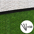 GT GARDEN - Bordure de jardin droite noire - 5,8 cm x 10 mètres avec 50 piquets d'ancrage - vignette
