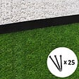GT GARDEN - Bordure de jardin droite noire - 7,8 cm x 5 mètres avec 25 piquets d'ancrage - vignette
