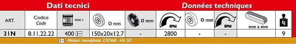 FEMI - Touret Diam 150mm 400W 31N 8112222 Femi - large