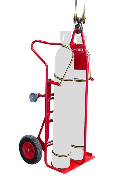FIMM - Fimm - Diable Porte Bouteille Charge 250 Kg élingable 2 Bouteilles Avec Béquille Et Basculement Assisté - large