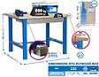 SIMON RACK - Simonrack - Etabli 865x1200x750mm Bleu - Bt6 Plywood Box 1200 - vignette