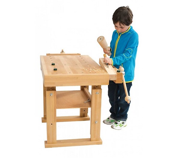 RAMIA - Ramia - Etabli De Bois Junior (hêtre Stratifié Haute Qualité) 1000x630x620-770 Mm - Kid's 1000 - large