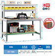 SIMON RACK - Simonrack - Kit Etabli 1440x1500x750mm - Bt-1 1500 Bleu/bois - vignette