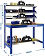 SIMON RACK - Simonrack - Etabli Métal/bois Bleu 1440x1200x600 - Simonwork Bt1 1200 - vignette