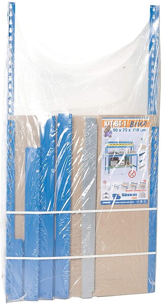SIMON RACK - Simonrack - Etabli Métal/bois Bleu 1440x1200x600 - Simonwork Bt1 1200 - large