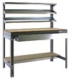 SIMON RACK - Simonrack - Kit Etabli 1440x1500x750mm Charge 600kg -  Simonwork Bt-1 Box 1500 Gris Fonce/bois - vignette