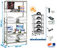 SIMON RACK - Simonrack - Etagère Confort 1800x900x300mm Gris Foncé Charge 100kg - Comfort 5/300 - vignette