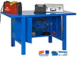 SIMON RACK - Simonrack - Kit Etabli Avec Un Verrou 830x1500x730mm Charge 800 Kg - Bt-6 Metal Locker 1500 Bleu - vignette