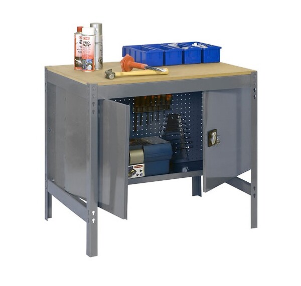 SIMON RACK - Simonrack - Kit Etabli 840x1200x750mm Charge 600kg -  Simonwork Bt0 Locker 1200 Gris Fonce - large