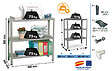 SIMON RACK - Simonrack - Etagère De Rangement 900x900x400mm Gris Foncé Charge 75kg -  Advantage 3/400 - vignette
