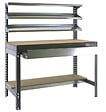 SIMON RACK - Simonrack - Kit Etabli 1440x1200x600mm Charge 600kg -  Simonwork Bt-1 Box 1200 Gris Fonce/bois - vignette