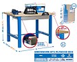 SIMON RACK - Simonrack - Etabli 865x1500x750mm Gris - Bt6 Plywood Box 1500 - vignette