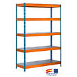 SIMON RACK - Simonrack - Etagère De Rangement 2000x1200x450mm Bleu/orange/galva Charge 300 Kg - Bricoforte 1204-5 Metal - vignette