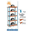 SIMON RACK - Simonrack - Etagère De Rangement 2000x1200x450mm Bleu/orange/galva Charge 300 Kg - Bricoforte 1204-5 Metal - vignette
