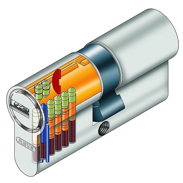 ABUS - Cylindre EC-S 40x60 mm Nickelé Mat Varie Abus - large