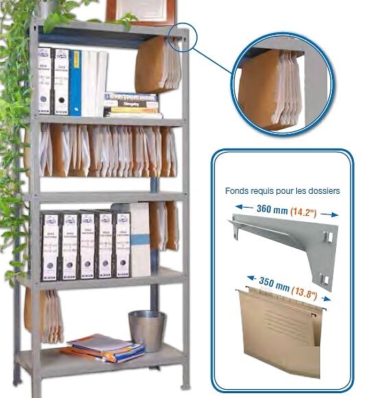 SIMON RACK - Simonrack - Etagère De Rangement 1600x800x360mm Gris Charge 100kg -  Fileclick Mini 4/360 - large