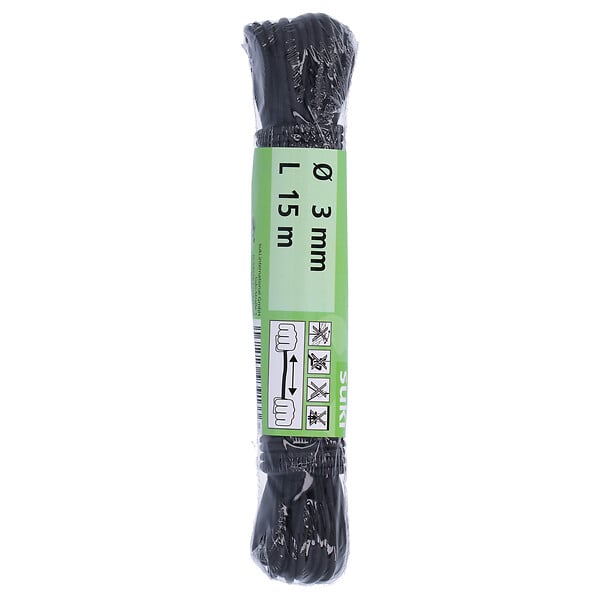SUKI - Sandow corde élastique 3mm - 15m coloris noir - large