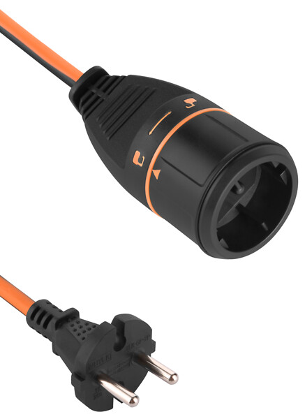 ELECTRALINE - Prolongateur Electrolock - Jardin - 40m - Orange et noir - large