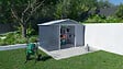 YARDMASTER - Abri de jardin en métal - Anthracite - L.303xH.202xP.197cm - vignette
