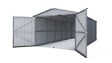 YARDMASTER - Garage métal 1024A - Anthracite et aluminium - L.280xP.740cm - vignette