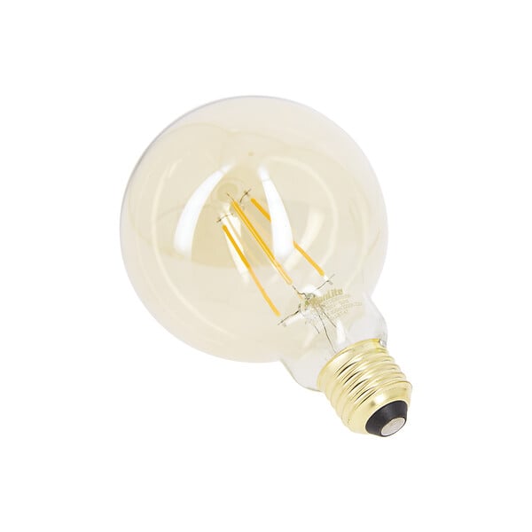 XANLITE - Lot de 2 ampoules LED ambrées, culot E27, forme globe G95, puissance 9W, équivalent 60W, flux 806 lm, lumière blanc très chaud 1800 K, usage intérieur décoratif - large