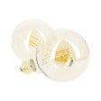 XANLITE - Lot de 2 ampoules LED ambrées, culot E27, forme globe G95, puissance 9W, équivalent 60W, flux 806 lm, lumière blanc très chaud 1800 K, usage intérieur décoratif - vignette