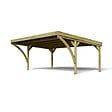 CERLAND - Carport double Victor Modern - Bois traité - 2 voitures - 6,04x5,12x2,74m - vignette