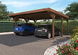 CERLAND - Carport double Victor - Bois - 2 voitures - 6.04x5.12x2.69m - vignette