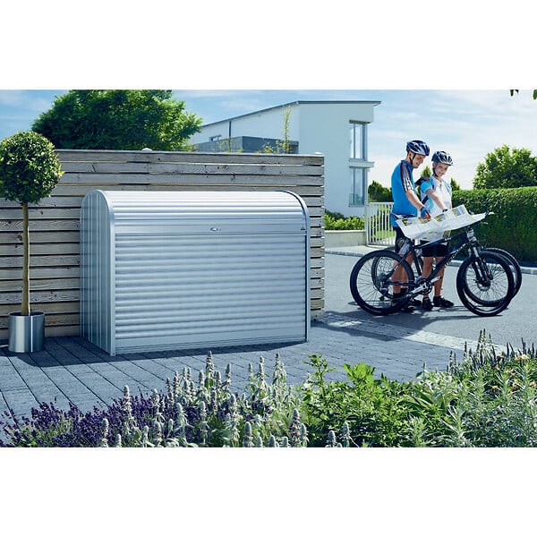 BIOHORT - Coffre métal StoreMax T 160 - Argent - L163xH120xP78cm - large