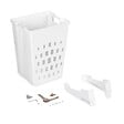 EMUCA - Panier à linge avec système de porte basculante, pour module 450 mm Laundry, plastique et acier, blanc - vignette