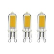 XANLITE - Lot de 3 ampoules LED capsule Xanlite G9, puissance 2W, flux 200 lm, lumière blanc naturel 4000 K, angle 300°, verre transparent, usage intérieur éclairage d’ambiance - vignette