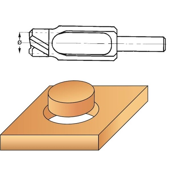 LEMAN - Mèches à bouchonner WS queue de 13 mm, coffret de 5 pièces - large