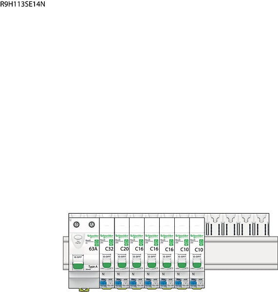 SCHNEIDER ELECTRIC - Tableau électrique extension pré équipé Resi9 1 rangée - large