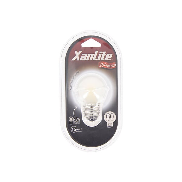 XANLITE - Ampoule LED filament E27 P45 - Blanc neutre - 6,5W - large