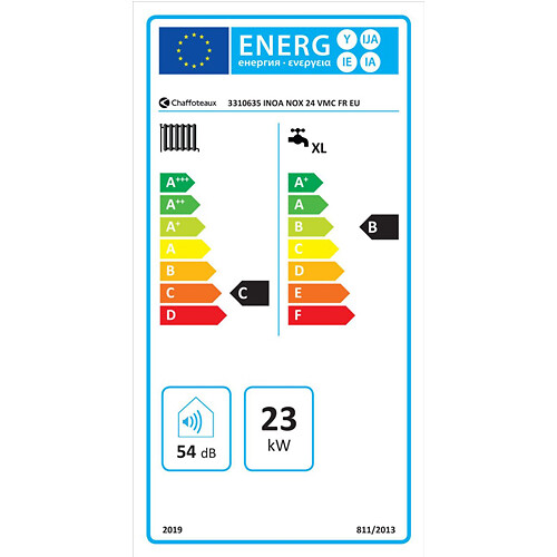 CHAFFOTEAU - Chaudière Gaz BasNox Inoa Nox Chaffoteaux 24 kW / VMC Complète (Douilles + Dosseret) avec Thermostat Connecté - large
