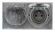 ZENITECH - Prise double de sol encastrable - Aluminium brossé - IP55 - vignette