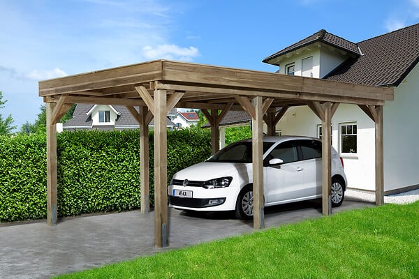 WEKA - Carport 609 - Vert imprégné - L.325xH.240xP.622cm - large