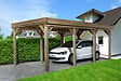 WEKA - Carport 609 - Vert imprégné - L.325xH.240xP.622cm - vignette