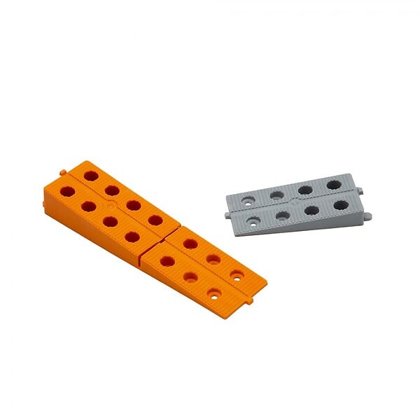 JOUPLAST - Seau de 50 cales crantées 90 mm et 30 cales crantées 170 mm - large