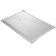 U-TILE - Receveur de douche blanc 150 x 100 cm en résine aspect ardoise - grille carrée - vignette