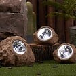 LUMISKY - 3 Rochers solaires ROCKY BROWN H14cm - vignette
