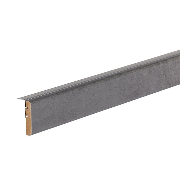 FORESTEA - Profilé de transition rénovation d'escalier stratifié dark grey 1300 x 56 x 12 mm - PEFC 70% - large