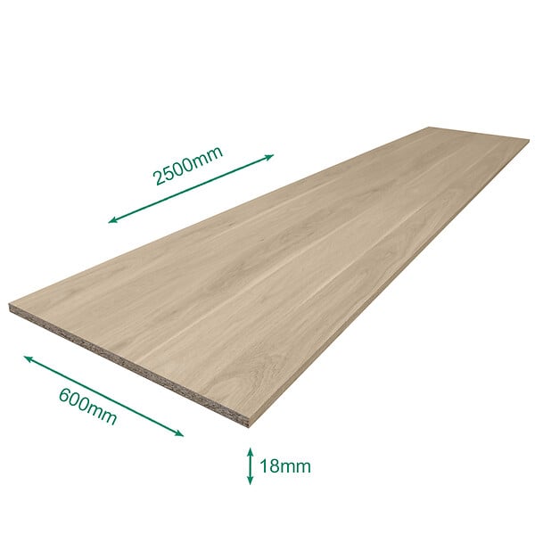 FORESTEA - Tablette mélaminé Dakota 2500 x 600 x 18 mm - PEFC 75% - large